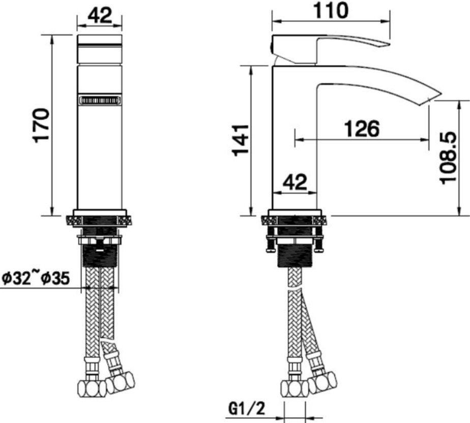 Змішувач MIXXEN ТОСКАНА для умивальника нержавійка б-пр. MXIN0452 Змішувач MIXXEN ТОСКАНА для умивальника нержавійка б-пр. MXIN0452